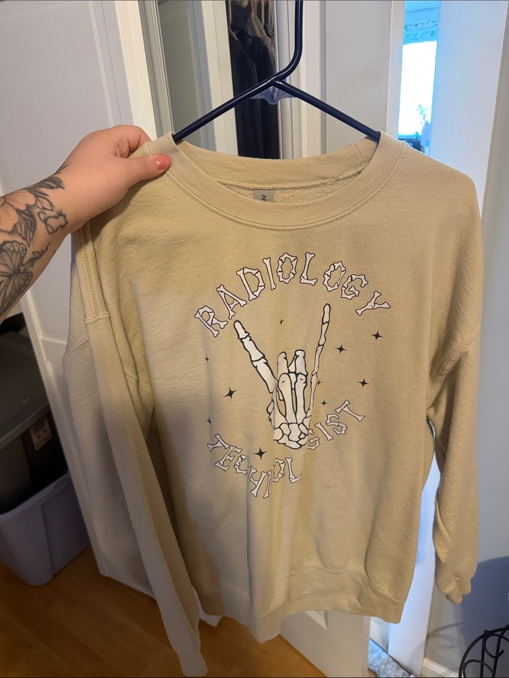 Radiology Tee Graphic Sweatshirt - Beige